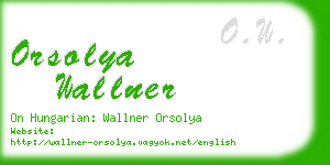 orsolya wallner business card
